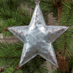 4.75 'Burnished Tin Star Ornament Primitive Country Ornaments Crafts/Christmas Decor