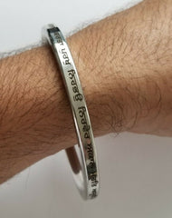 Singh Kaur Khalsa Smooth Flat Stainless Steel MOOL MANTAR Kara Sikh Kada L1