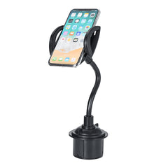 Universal 360° Car Cup Holder Phone Mount, Adjustable Gooseneck Cupholder Cell Phone Cradle with Rotatable Holder, Compatible with Most Smart Phones.