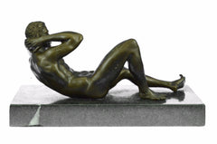 Handmade Edition Erotic Art Gay Model Sexy Pose Bronze Sculpture Statue Figure