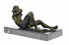 Handmade Edition Erotic Art Gay Model Sexy Pose Bronze Sculpture Statue Figure