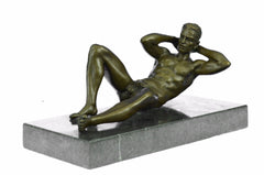 Handmade Edition Erotic Art Gay Model Sexy Pose Bronze Sculpture Statue Figure