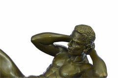 Handmade Edition Erotic Art Gay Model Sexy Pose Bronze Sculpture Statue Figure