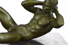 Handmade Edition Erotic Art Gay Model Sexy Pose Bronze Sculpture Statue Figure