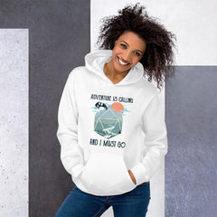 sui test Adventure is Calling and I Must Go Hoodie Premium Unisex Dragon D20 Sunrise Cute Dnd Hoodie Gift for TTRPG Gamers