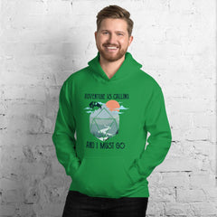 sui test Adventure is Calling and I Must Go Hoodie Premium Unisex Dragon D20 Sunrise Cute Dnd Hoodie Gift for TTRPG Gamers
