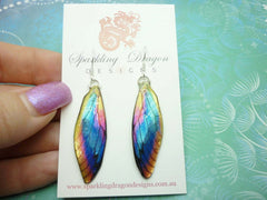 Test listing please don't buy Butterfly Wing Rainbow Earrings - Fairy