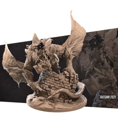 Nightfall, the Corrupted Wyvern | Bite the Bullet | Dungeons & Dragons | 3D Printed Resin Miniature