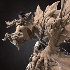 Nightfall, the Corrupted Wyvern | Bite the Bullet | Dungeons & Dragons | 3D Printed Resin Miniature