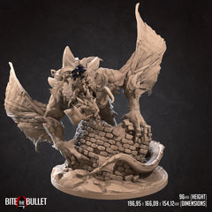 Nightfall, the Corrupted Wyvern | Bite the Bullet | Dungeons & Dragons | 3D Printed Resin Miniature