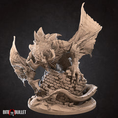 Nightfall, the Corrupted Wyvern | Bite the Bullet | Dungeons & Dragons | 3D Printed Resin Miniature