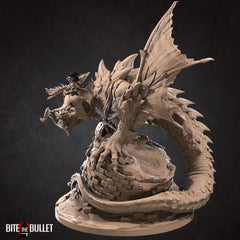 Nightfall, the Corrupted Wyvern | Bite the Bullet | Dungeons & Dragons | 3D Printed Resin Miniature