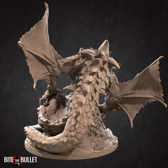 Nightfall, the Corrupted Wyvern | Bite the Bullet | Dungeons & Dragons | 3D Printed Resin Miniature