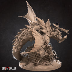 Nightfall, the Corrupted Wyvern | Bite the Bullet | Dungeons & Dragons | 3D Printed Resin Miniature