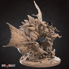 Nightfall, the Corrupted Wyvern | Bite the Bullet | Dungeons & Dragons | 3D Printed Resin Miniature