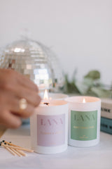 Lana - pineapple & kiwi - soy wax candle - wax candle soy - luxury white candle jar - glass candle - eco wax candle - uk soy