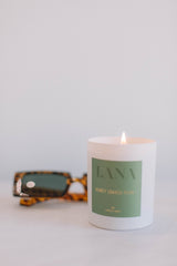 Lana - pineapple & kiwi - soy wax candle - wax candle soy - luxury white candle jar - glass candle - eco wax candle - uk soy
