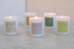 Lana - pineapple & kiwi - soy wax candle - wax candle soy - luxury white candle jar - glass candle - eco wax candle - uk soy