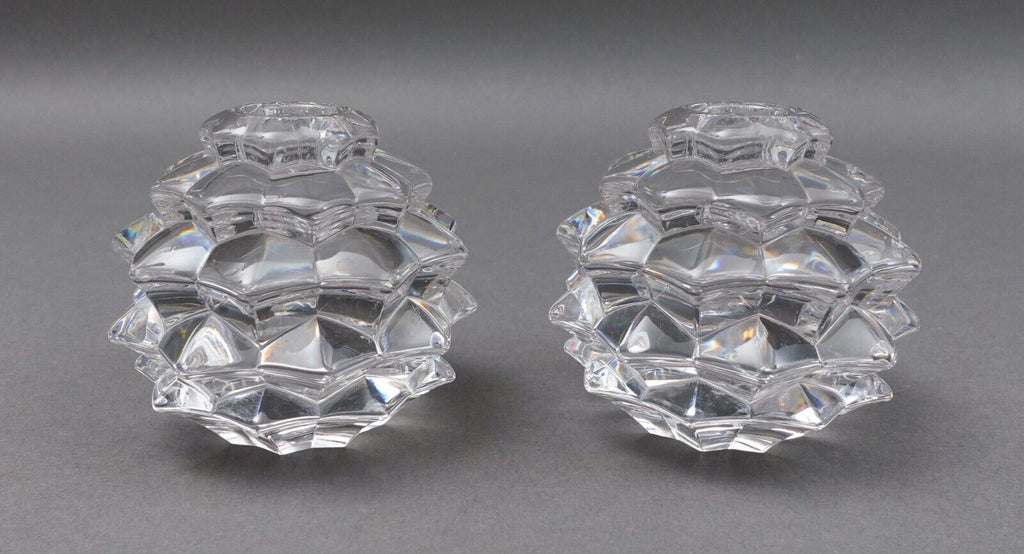 Tiffany & Co. Crystal Pine Cone Candle Holder Set Of 2 test 678 7655
