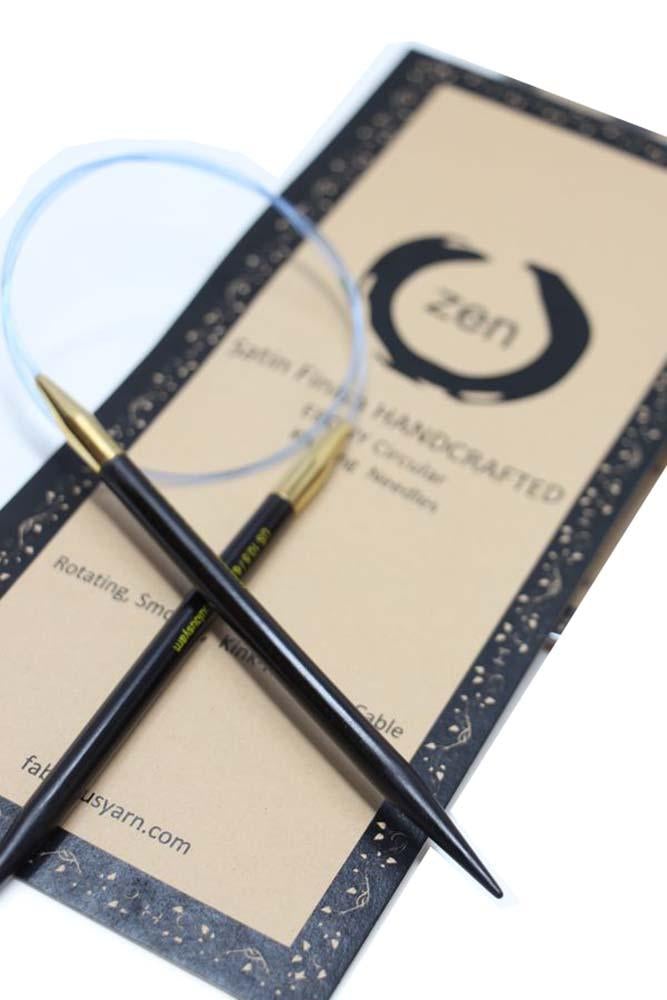 ZEN Ebony Circular Knitting Needles - 16 Inch Length