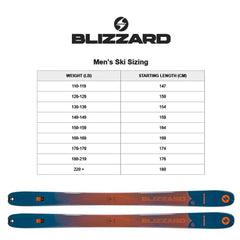 Blizzard Men's Zero G 105 Backcountry Touring Lightweight Ski, Blue/Orange, 172 cm