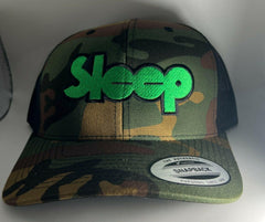 Sleep embroidered baseball (variant images)