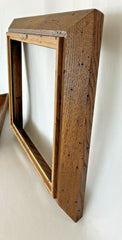 Pair of MCM Wormwood Wormy Oak Art Frames Deep Well for 12 x 16
