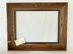 Pair of MCM Wormwood Wormy Oak Art Frames Deep Well for 12 x 16