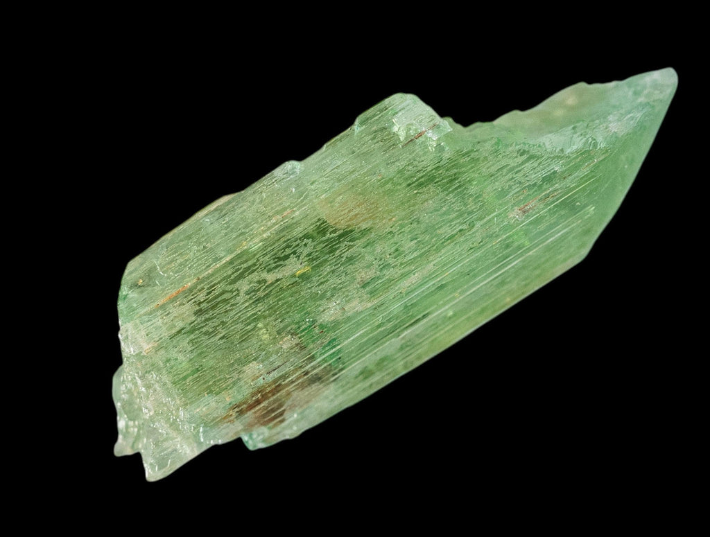 Hiddenite crystal, north carolina hiddenite, green spodumene crystal, rare mineral specimen