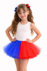 Handmade Harley Quinn Tutu: Red and Blue Tulle Costume