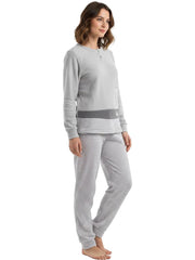 Viterbo Biancheria Pigiama Donna Invernale in Morbido Coral Fleece LWW00002