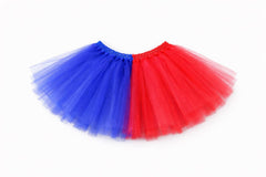 Handmade Harley Quinn Tutu: Red and Blue Tulle Costume