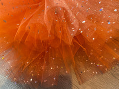 Handmade Sparkly Orange Pumpkin Tutu: Halloween Costume