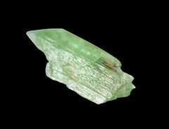 Hiddenite crystal, north carolina hiddenite, green spodumene crystal, rare mineral specimen