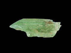 Hiddenite crystal, north carolina hiddenite, green spodumene crystal, rare mineral specimen
