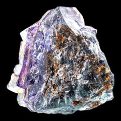Okorusu fluorite crystal cluster, purple cubic fluorite with green zoning, raw mineral specimen, namibia