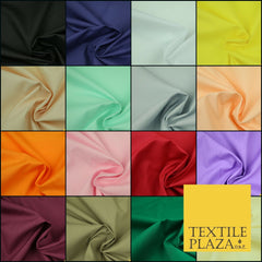PREMIUM POLY COTTON ALL COLOURS PLAIN DYED FABRIC CRAFT MATERIAL POLYCOTTON 44"