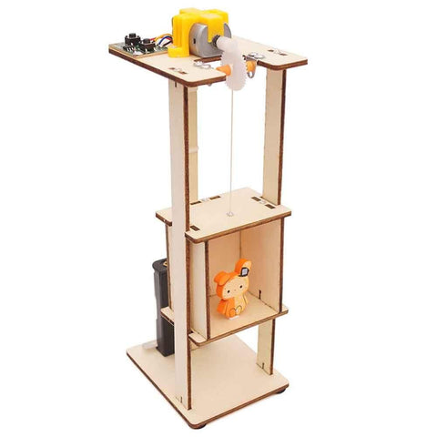 Wooden Elevator Toys Electric Lift Science Experiment