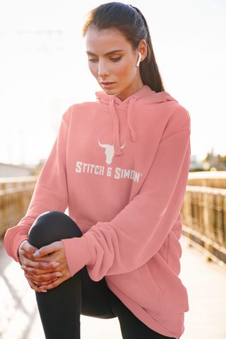 Womens Pink Leisure Pullover Hoodie by Stitch & Simon