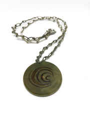 Water Element Wood Pendant Necklace