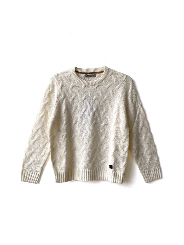 Maglia girocollo in misto lana
