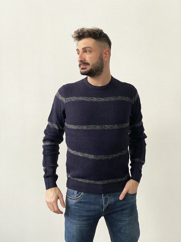 Maglia girocollo a righe