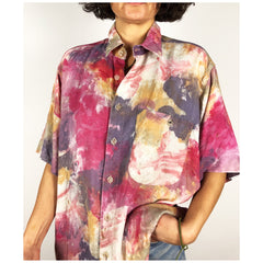 Vintage Shirt, Hemd (ML)  crazy pattern shirt  second hand clothes  retro  Unisex  Thrift  80s 90s (2001023S)