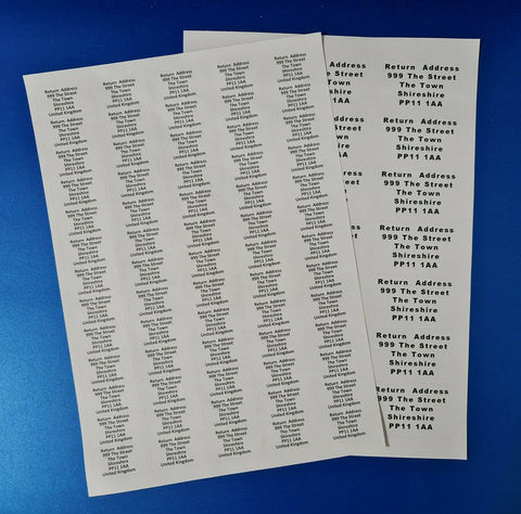 Personalised Self Adhesive Name Return Address Sticky Labels Stickers