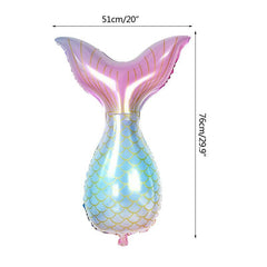 7pcs/lot Mermaid Party Balloons 32inch Number Foil Balloon Kids Birthday Party Decorations Baby Shower Decor Helium Globos