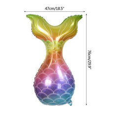 7pcs/lot Mermaid Party Balloons 32inch Number Foil Balloon Kids Birthday Party Decorations Baby Shower Decor Helium Globos