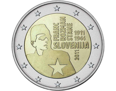 Slovénie 2 Euro 2011 - 100ème anniversaire de Franc Rozman