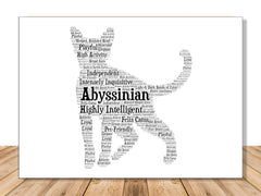 Abyssinian Cat Lover Portrait for Mom & Dad, Personalized Memorial Gift