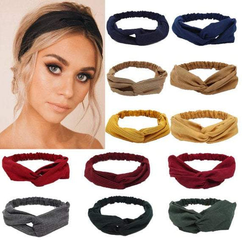 Twist Knot Headband Elastic Head Wrap Turban Yoga Hair Band Sports headband