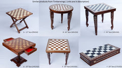 18'/20' Classic Wooden Table Chess -Detachable  (20 x 20 x 20 Inch) Tournament Chess Table,Vintage style/Indian/unique wooden chess.